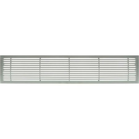 GIUMENTA-ARCHITECTURAL GRILLE AG20 Series 4in x 24in Solid Alum Fixed Bar Supply/Return Air Vent Grille, Brushed Satin 200042401
